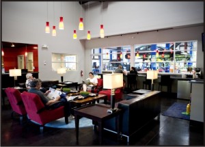 rpm-waiting-room The comfy, clean lounge at RPM Autoworx, which includes a kids' play area, is just one of the attributes of this mom-owned auto repair shop.