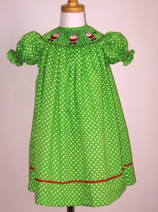 newborn smocked christmas dress