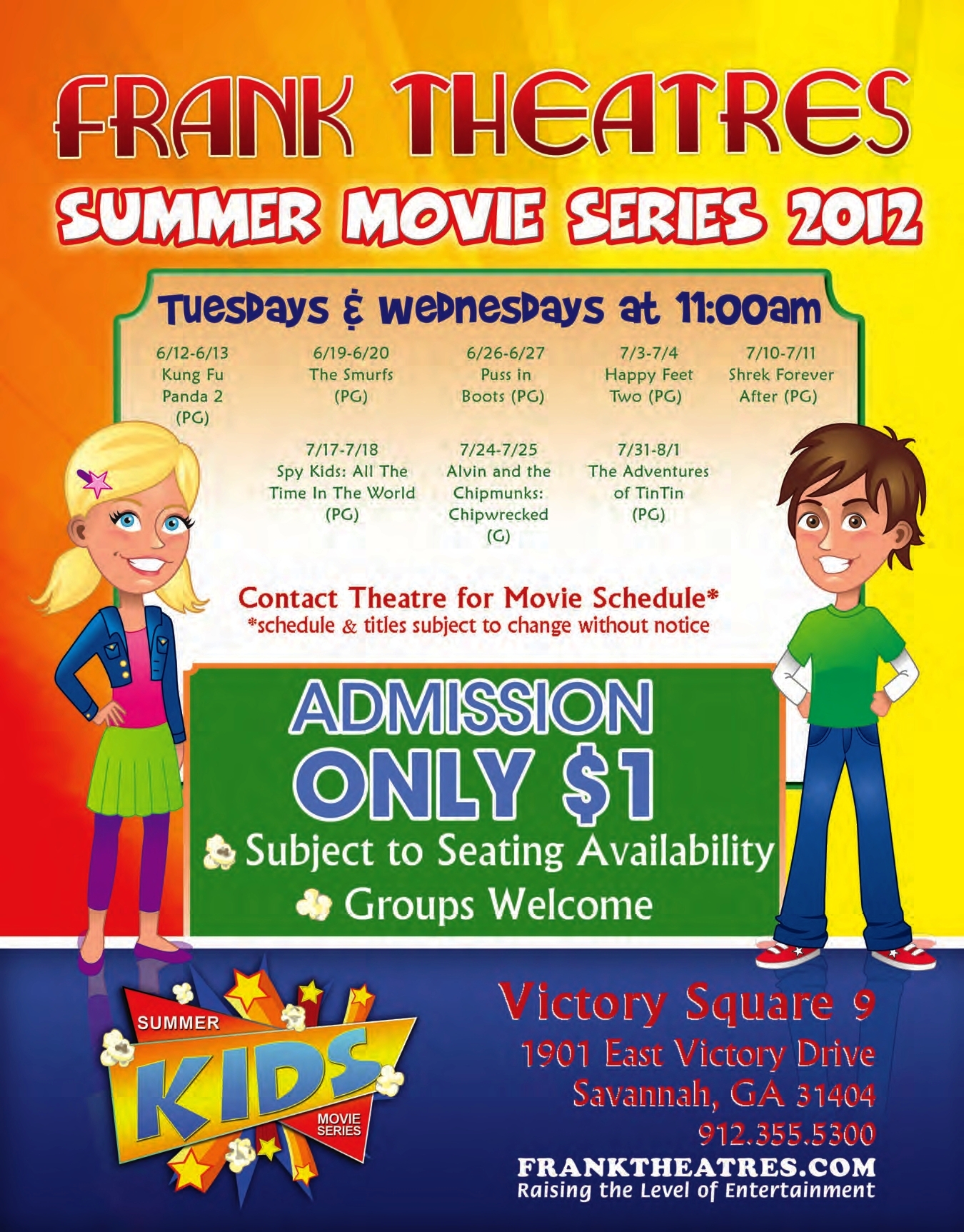 Southern Mamas » Blog Archive » $1 & $2 Kids’ Summer 2012 Movies in