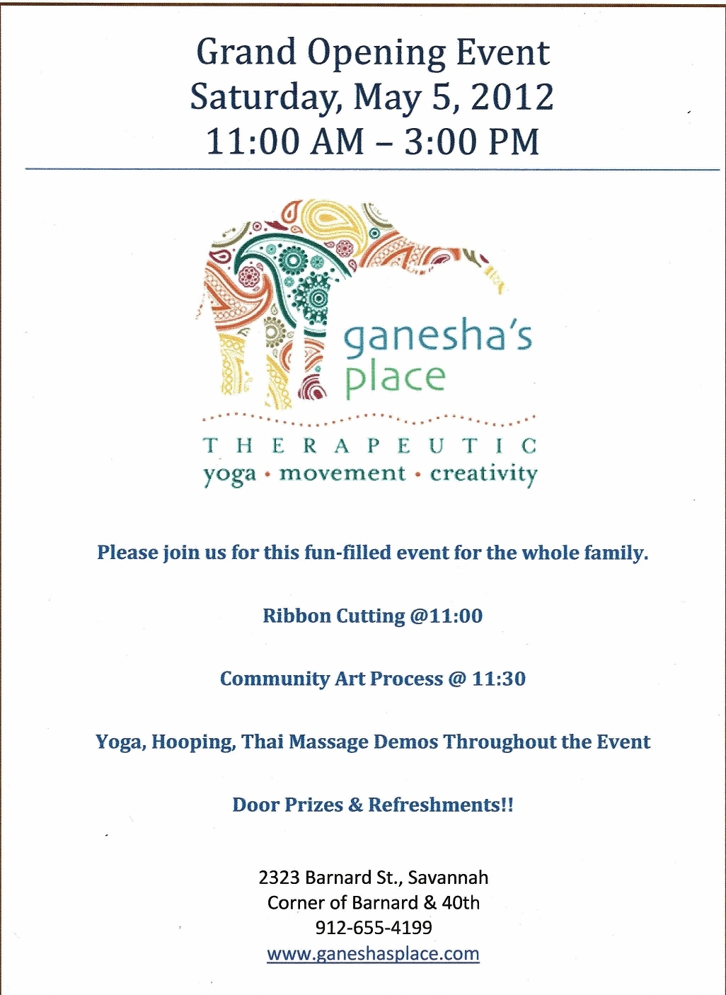 ganesha's therapeutic yoga savannah