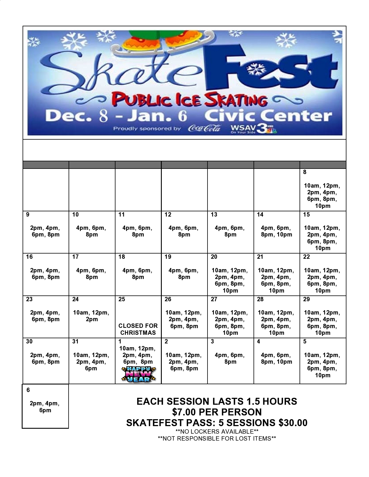 Southern Mamas » Blog Archive » SkateFest public ice skating Dec. 8Jan