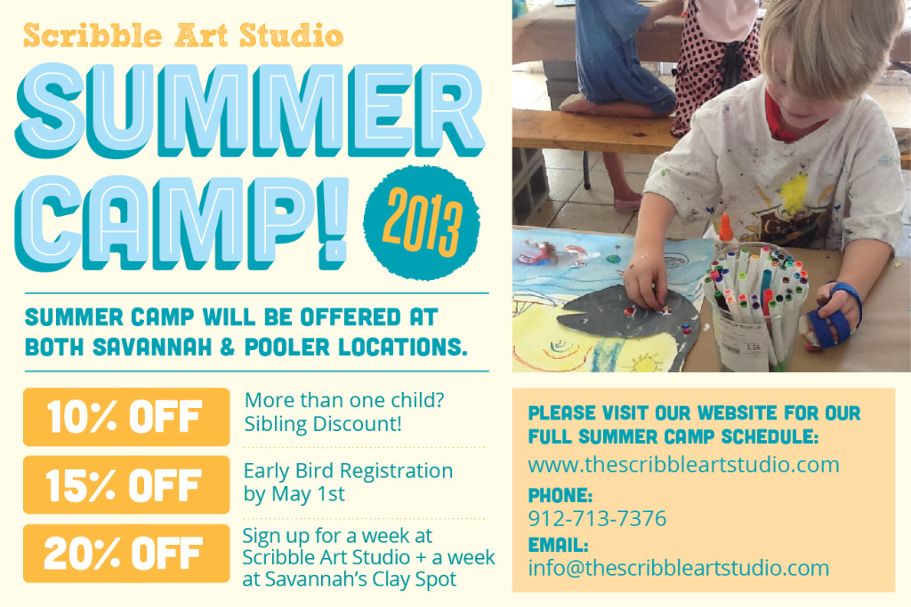 Discounts on Summer Art Camps at Scribble Art Studio
