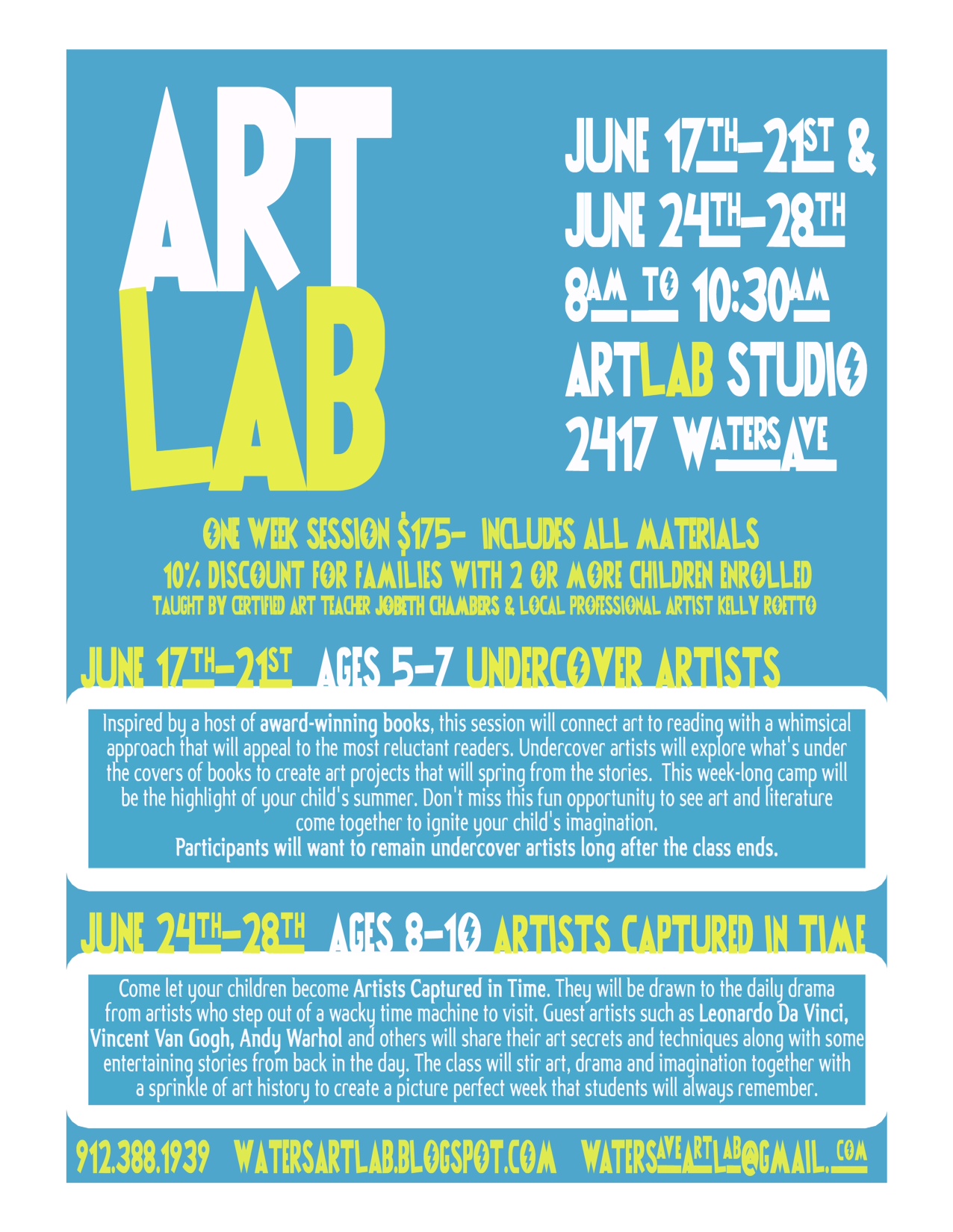 Art Lab Savannah Summer Camps/Classes