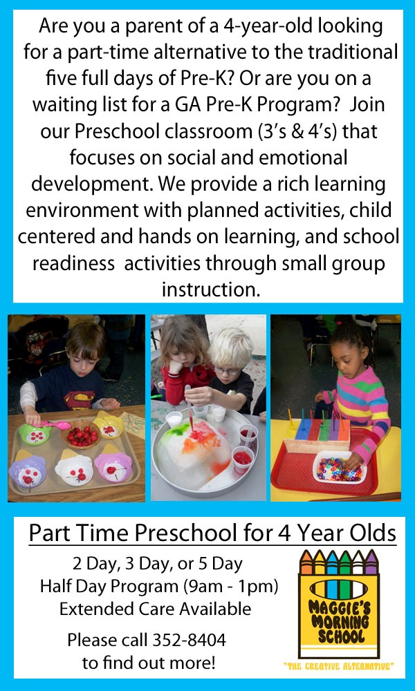 Savannah part-time pre-K for 4-year-olds Maggies Morning School 