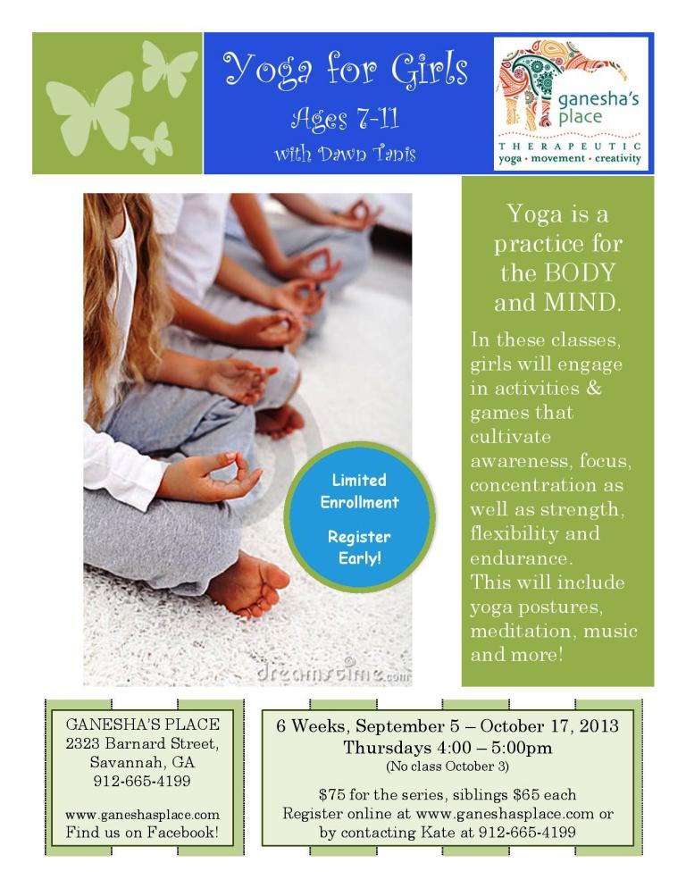 Yoga for girls in Savannah 