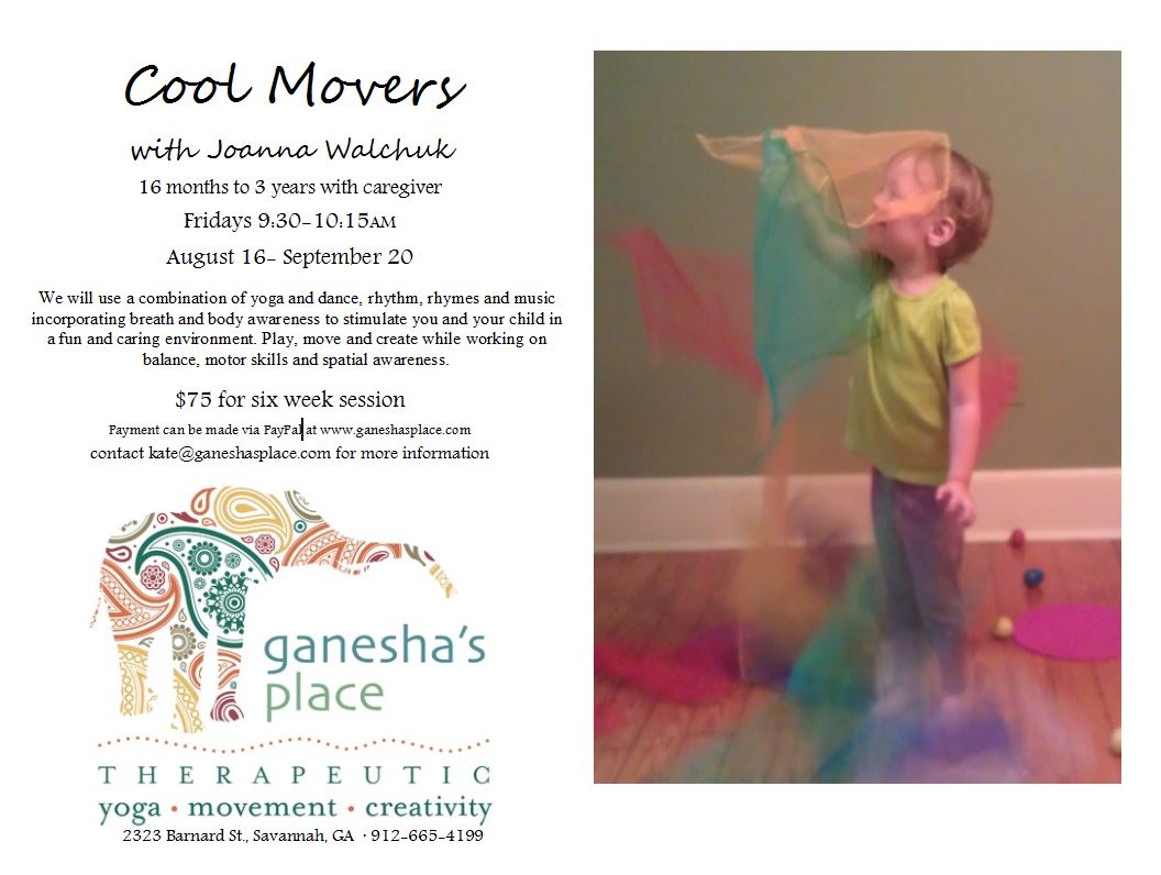 Kids' yoga, dance class at Ganesha's Place, Savannah