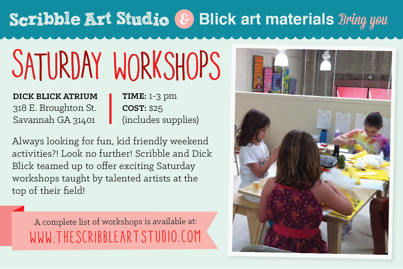 Scribble Saturday Fall 2013 Workshops at Dick Blick