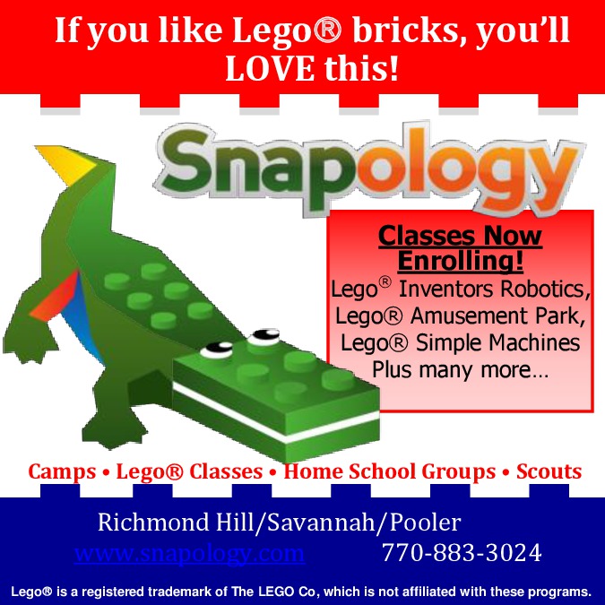 Snapology classes in Savannah, Richmond Hill 