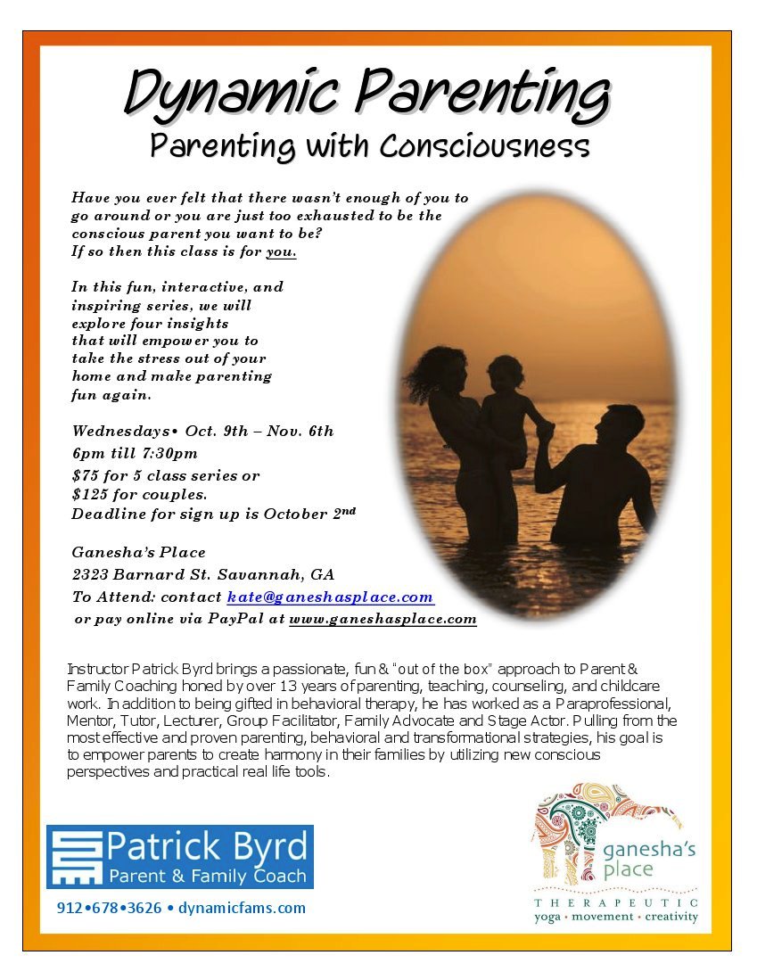 Dynamic Parenting Classes in Savannah @ Ganesha's Place