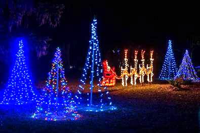 Holiday Light displays in Savannah 