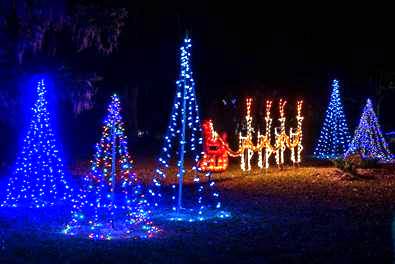 Holiday Light displays in Savannah 
