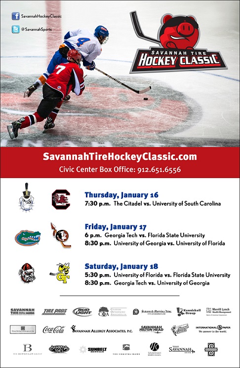Savannah Tire Hockey Classic 2014 schedule 