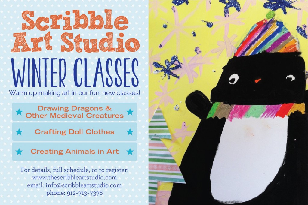 Scribble 2014 winter kids art classes 