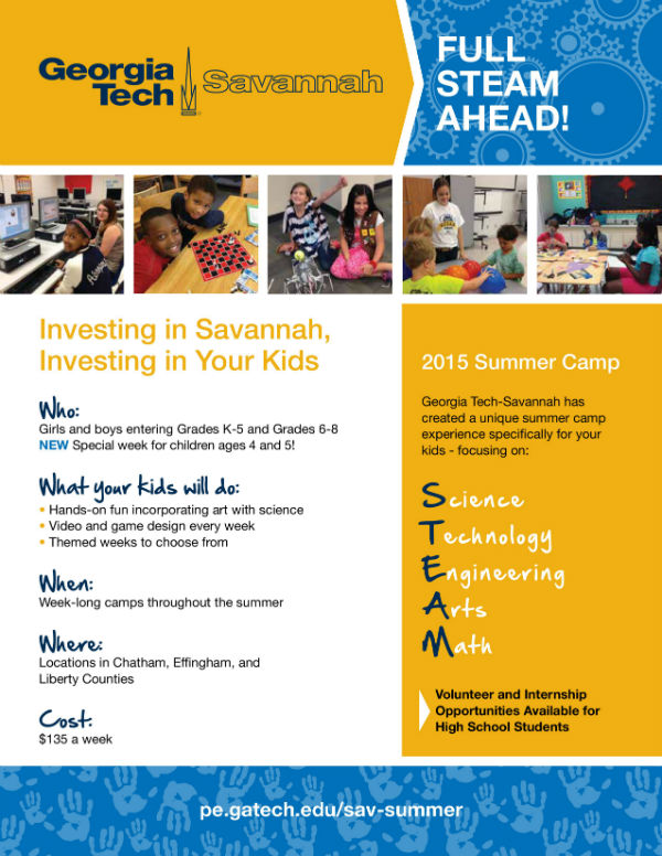 Georgia Tech Summer Camps in Savannah 2015