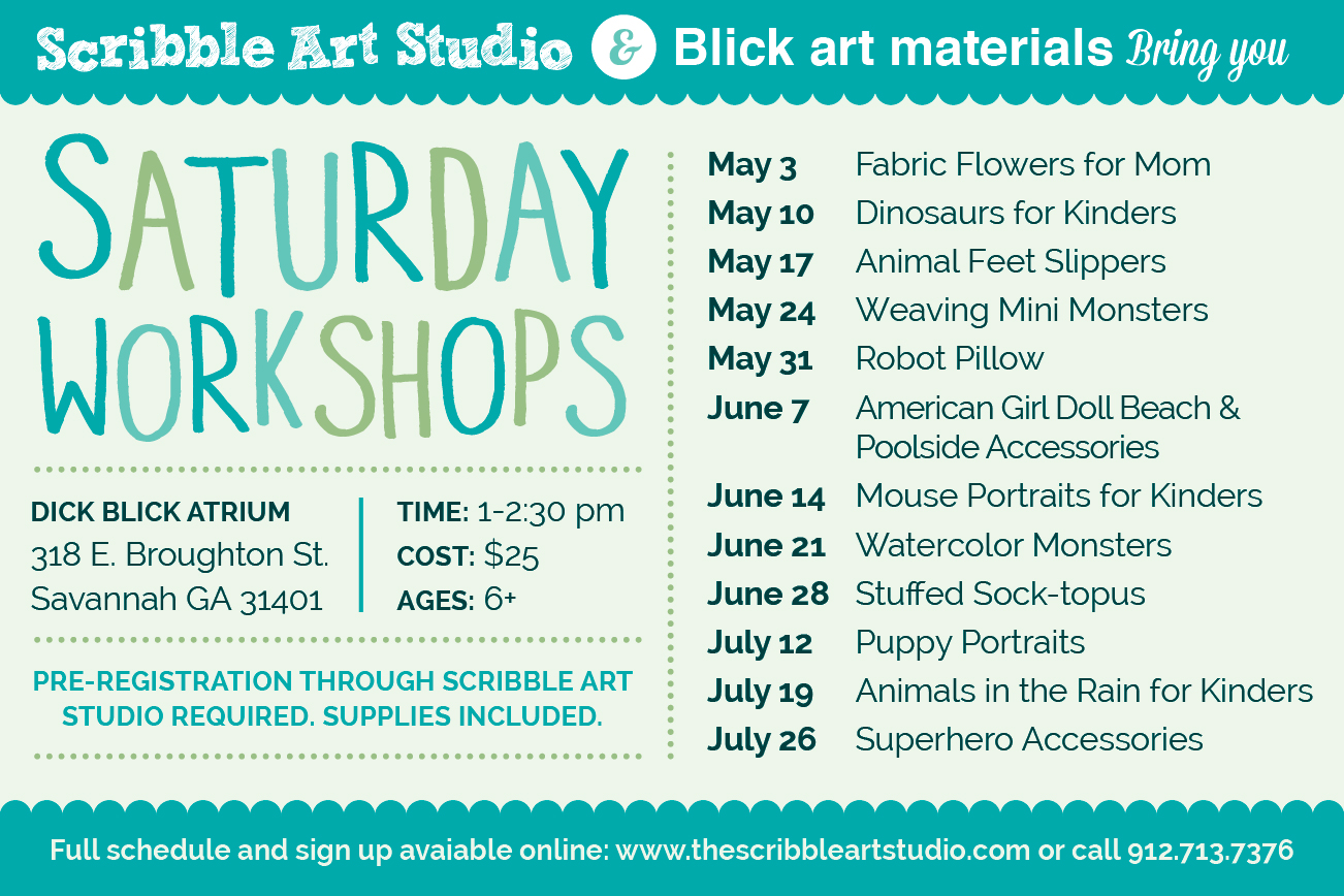 Savannah Saturday Scribble Art Workshops Blick