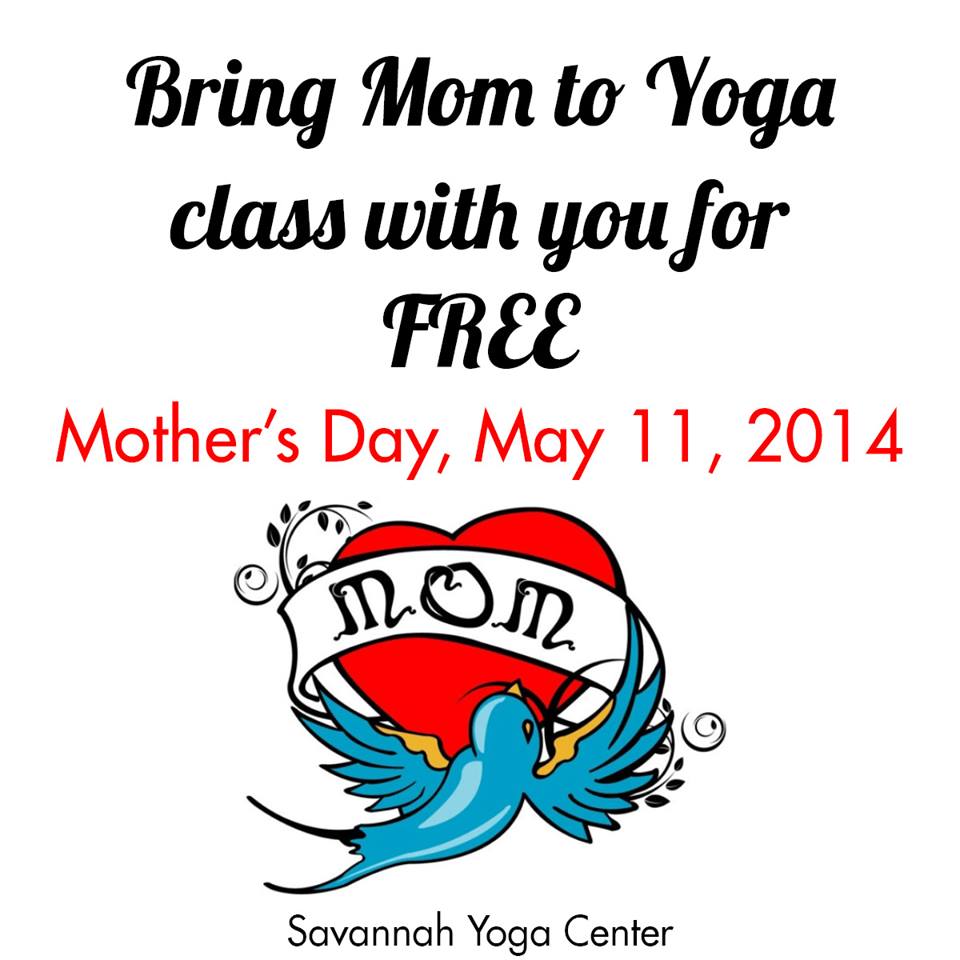 Free yoga on Mother's Day Savannah 