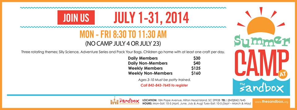 Sandbox Museum Summer Camps 2014 Hilton Head Is.