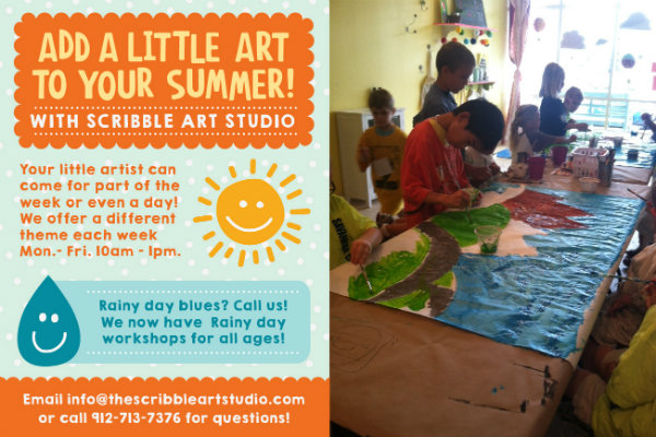 Scribble art classes summer Savannah 