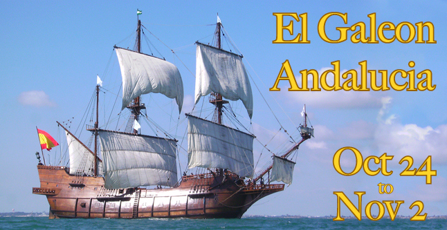 EL GALEON ANDALUCIA Tall Ship in Savannah Oct 24- Nov. 2 2014 