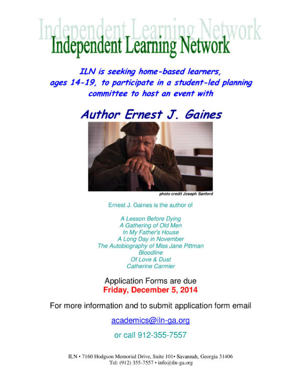 Homeschool teens Savannah needed for book author event