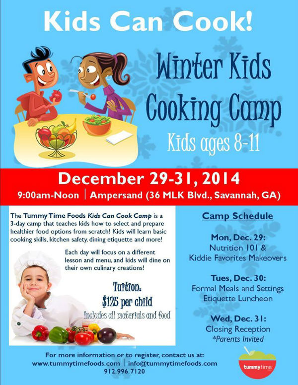 Winter Kids Cooking Camp Savannah 