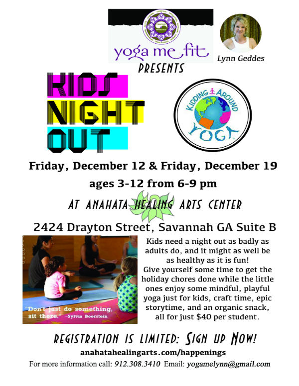 Kids Night Out: Date Night for Parents Savannah Yoga Me Fit 2014