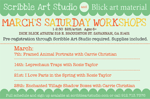 Savannah Saturday Art Workshops March 2015