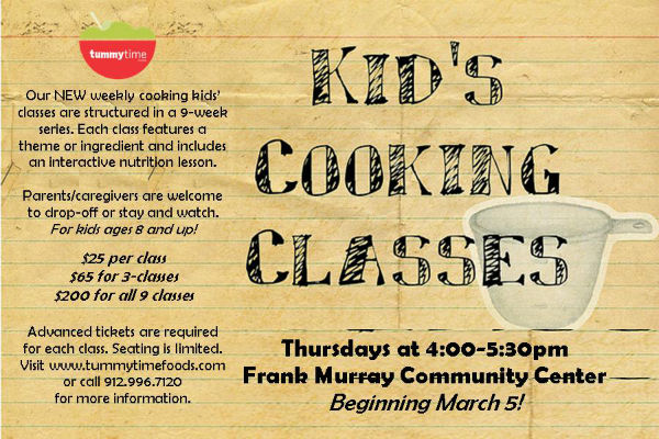 after-school kids cooking classes Savannah 