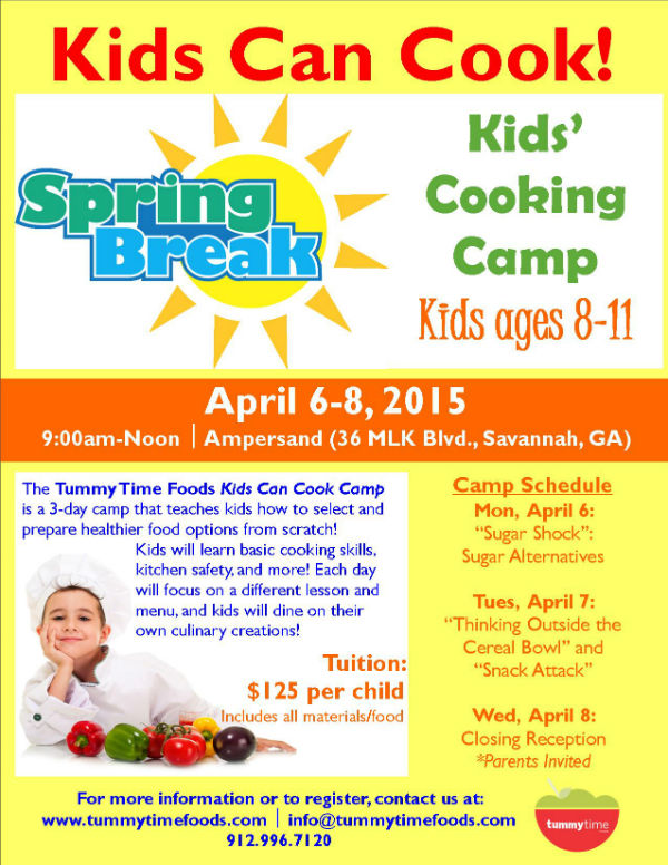 Spring Break Cooking Camp Savannah April 2015