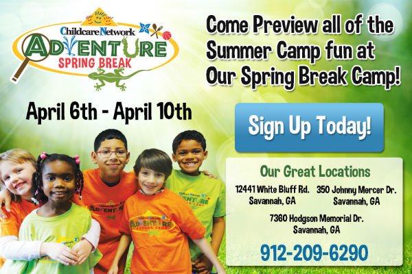 Spring break camps childcare Savannah Childcare Network 