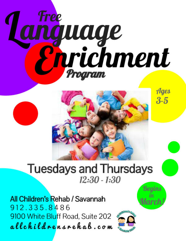 Free language enrichment program All Children's Rehab Savannah 