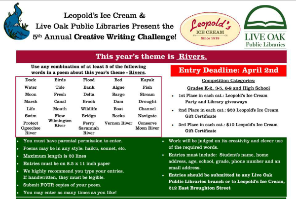 Writing Challenge Contest 2015 Savannah 