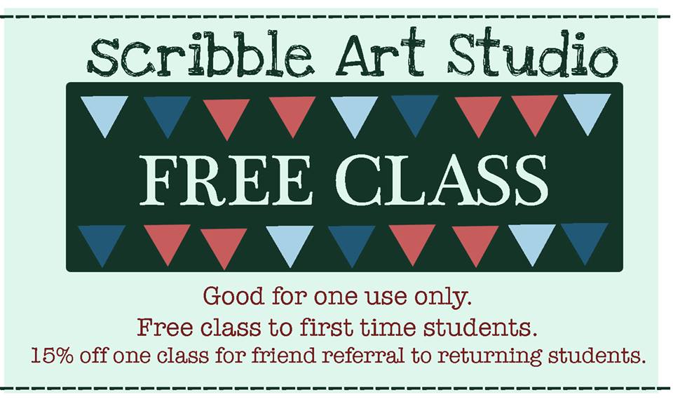 Free Class Coupon Scribble Art Studio Savannah 
