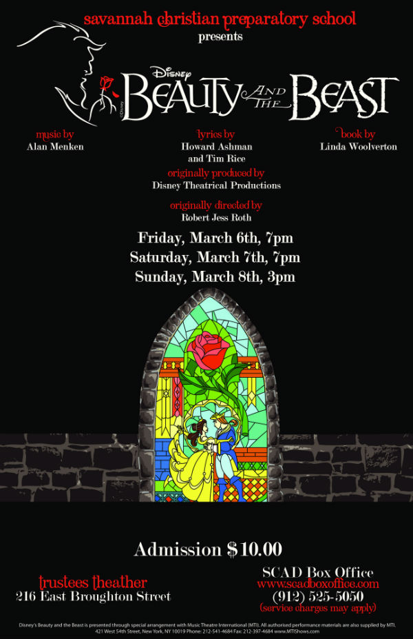 Beauty and the Beast musical Savannah Christian Preparatory School Savannah 