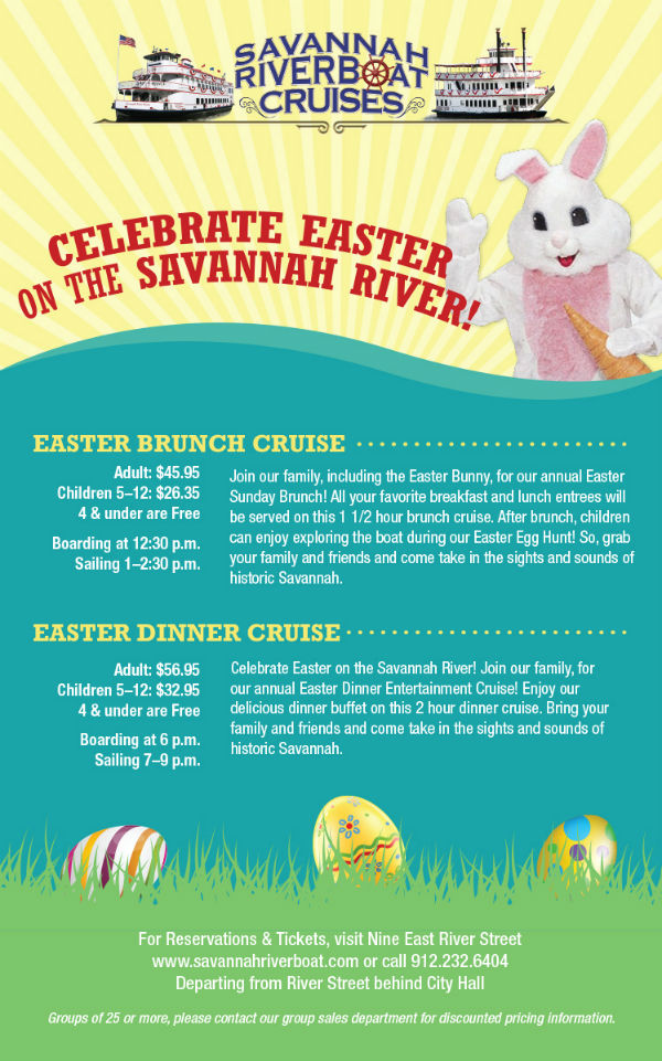 Easter Brunch Cruise Easter Egg Hunt Savannah 