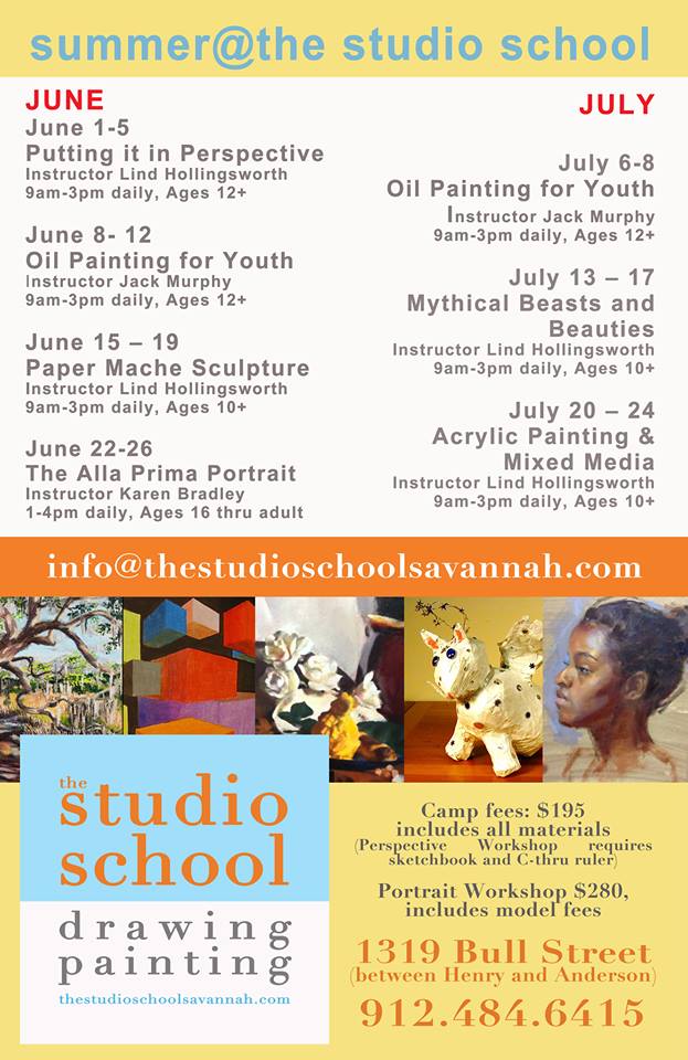 the Studio School Savannah Summer 2015 Art Classes Workshops 