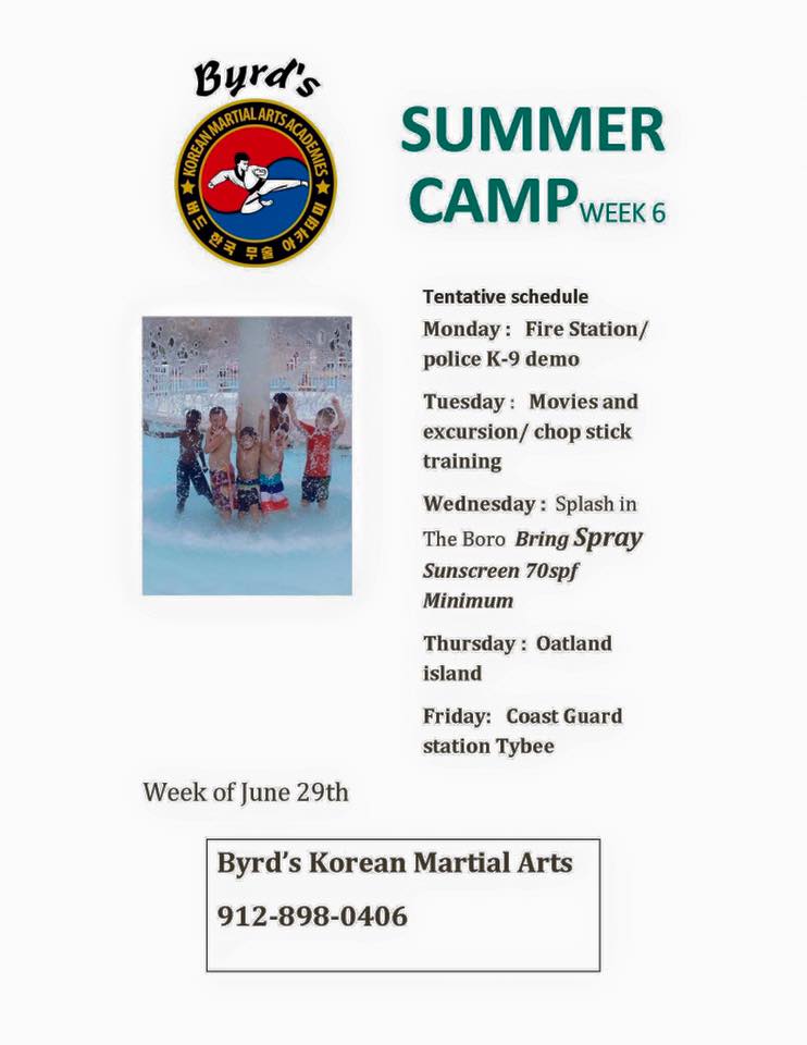 Byrd's Adventure Summer Camp Wilmington Island Whitemarsh Island savannah 