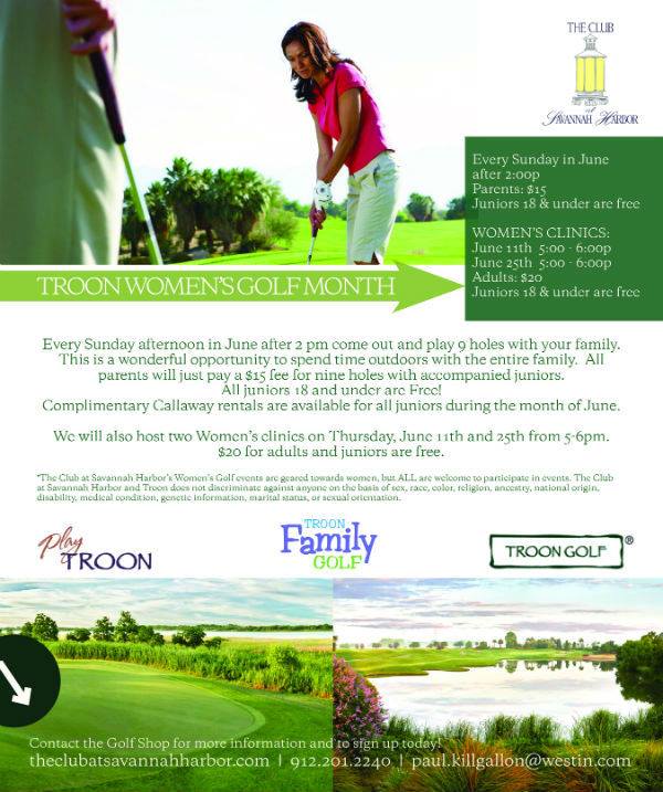 Free golf for kids at The Club at Savannah Harbor during June 2015