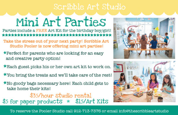 Mini Art Parties Pooler Scribble Art Studio 