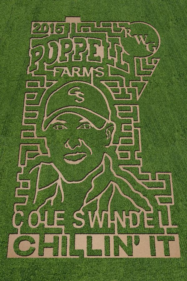 Cole Swindell Poppell Farms Corn Maze 2014 depicts 