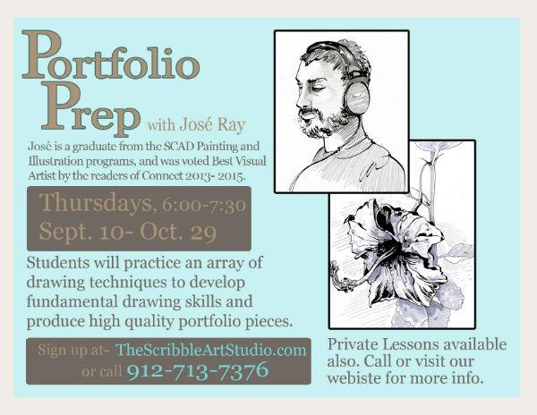 Portfolio prep art classes Savannah Scribble Art Studio 