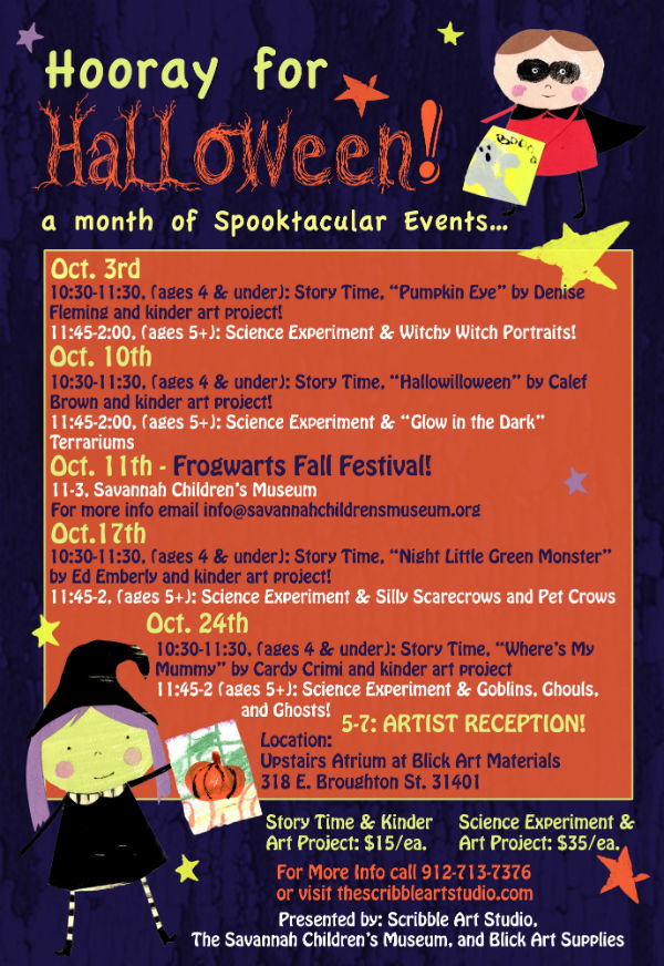 Halloween 2015 Savannah art workshops 