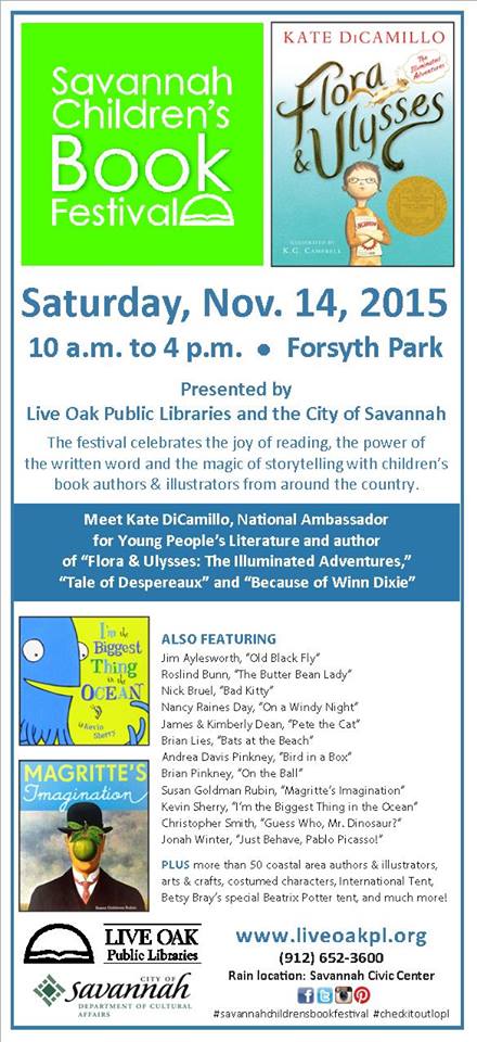 Free Savannah Children's Book Festival 2015 Forsyth Park 