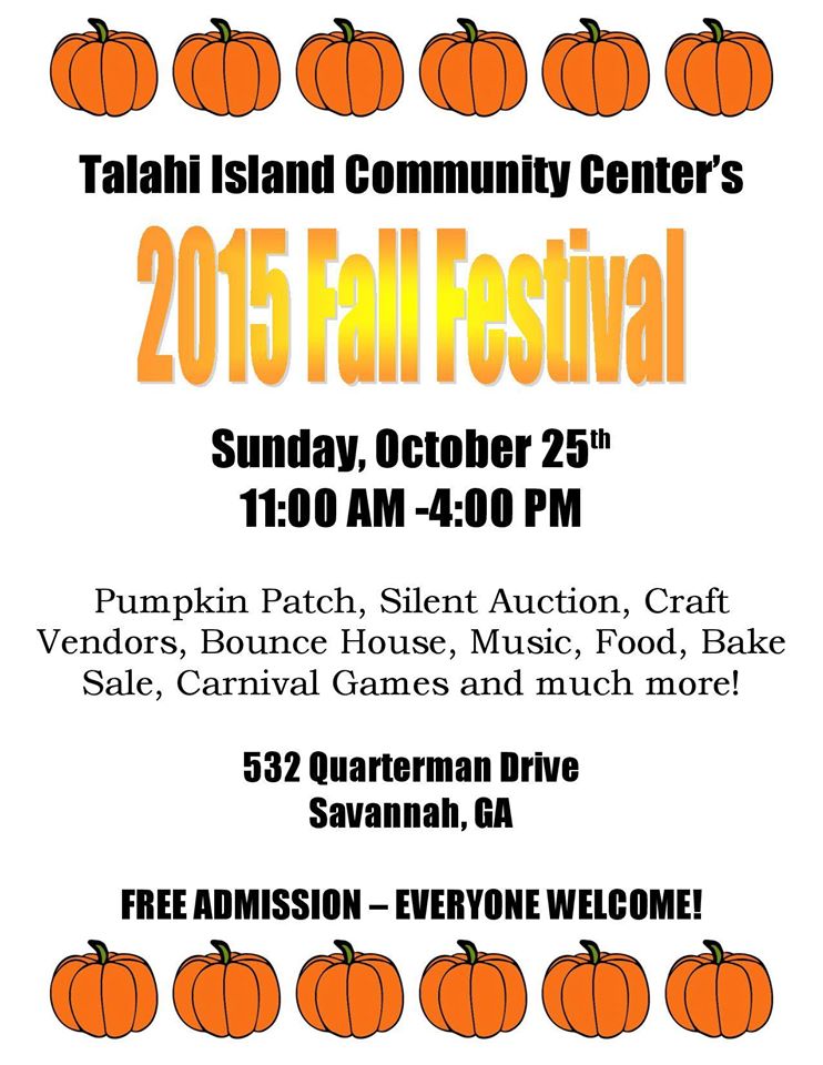 Talahi Island Community Center Fall Festival 2015 Savannah