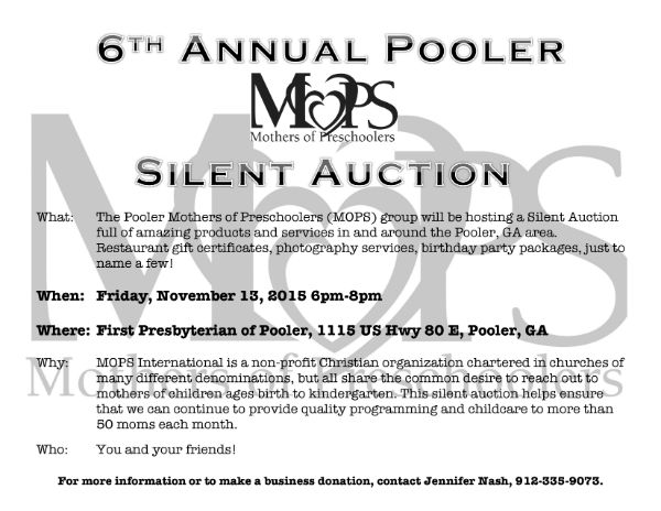 Pooler MOPS Silent Auction 2015 