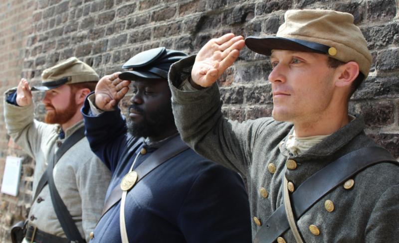 Veterans Day demos Savannah Old Fort Jackson 