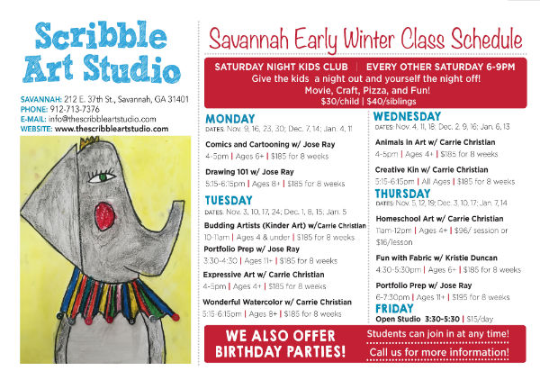 Children's art classes Savannah 