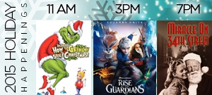 Free holiday movies Savannah 2015 SCAD Trustees Theater 