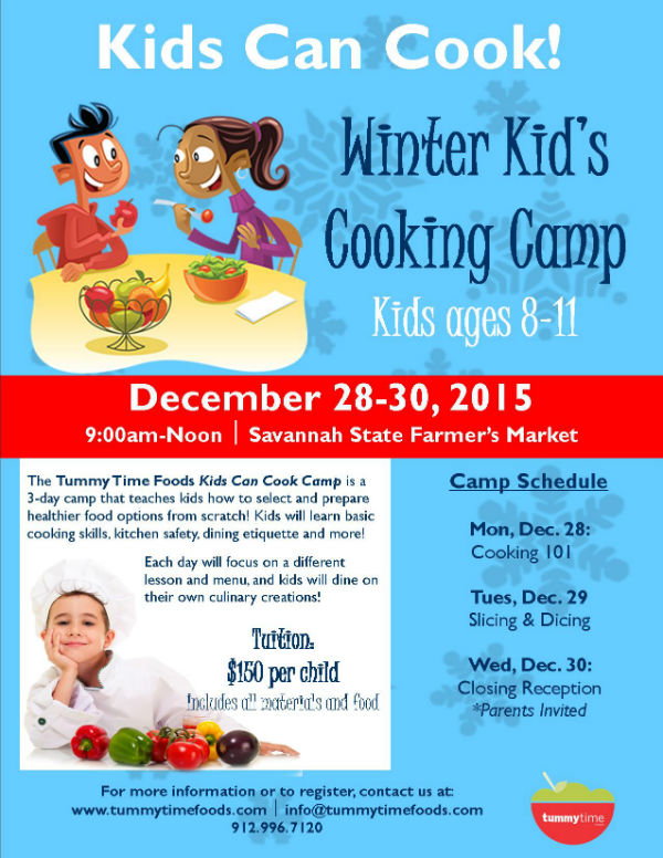 Winter Holiday Kids Cooking Camp Savannah 