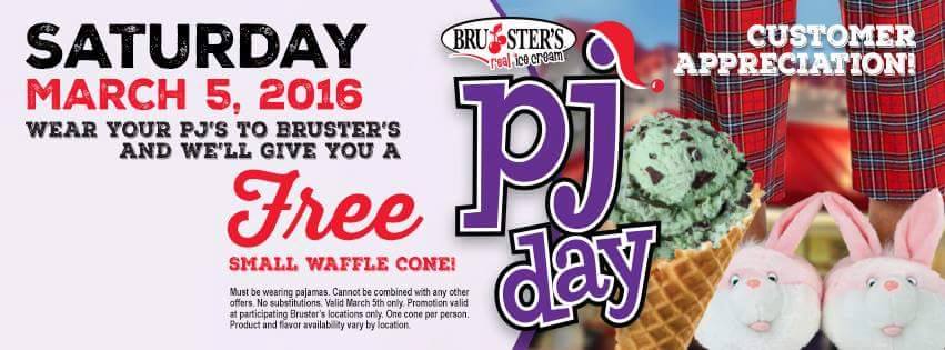 Free ice cream on PJ Day 2016 Savannah 